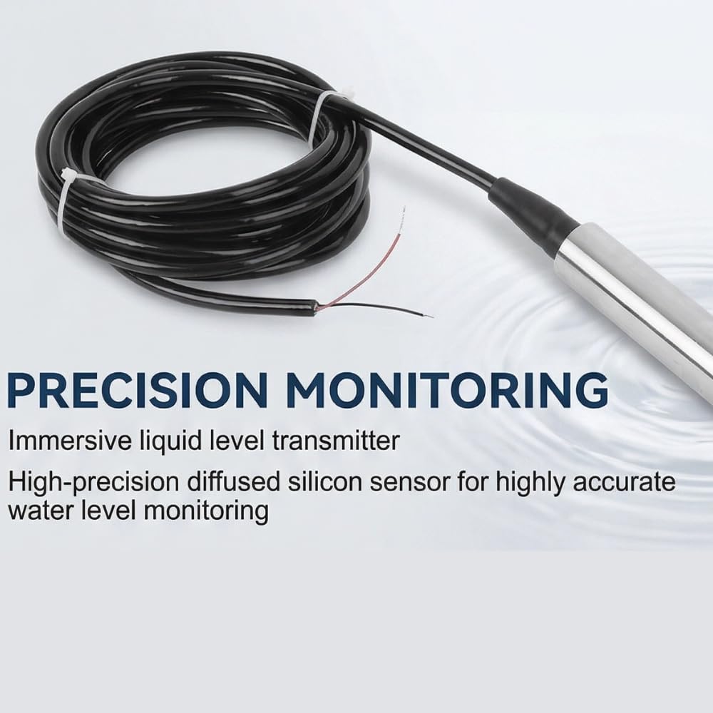 TL-136 Sensore di livello del liquido IP68 Impermeabile 12-32VDC Rilevatore di livello dell'acqua Uscita segnale 4-20mA Interruttore di livello dell'acqua(0-5m)