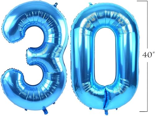 Miniatura 2 de Globos gigantes de 40 pulgadas de Mylar con el número 30 años para fiesta de cumpleaños, boda, despedida de soltera, compromiso, sesión de fotos,