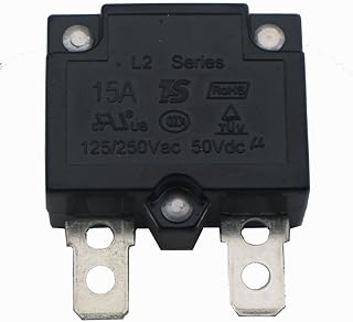 2Pcs 15A 125/250Vac 50Vdc Automatic Reset Relay Fuse Therma Switch Circuit Breaker Current Overload Protector Children Ride On Toy Car Accessories