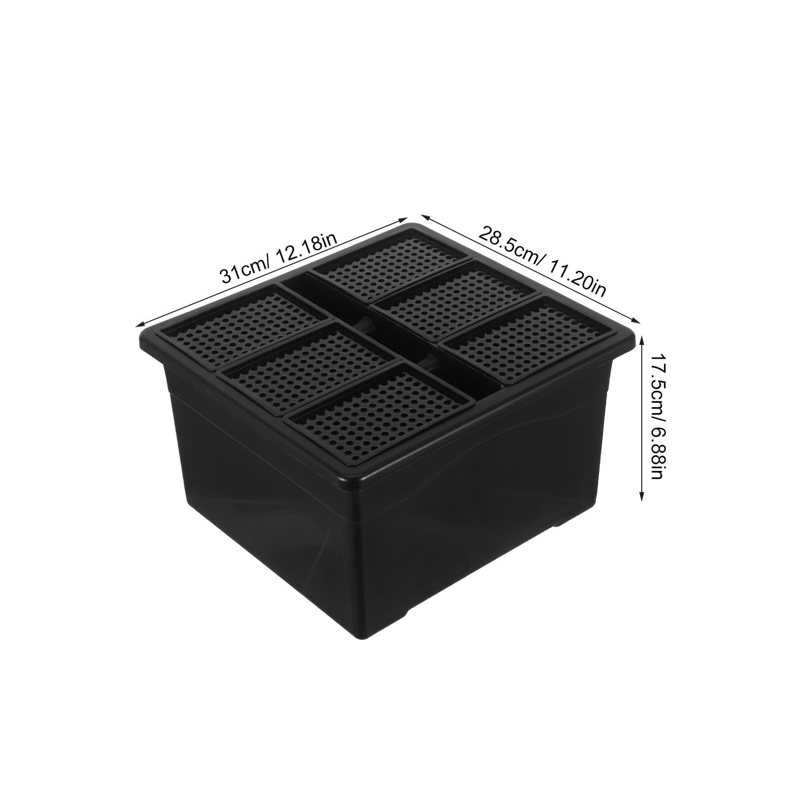 Bandeja de Cultivo Hidropónico 6 Piezas 96 Orificios Plástico Negro | Reutilizable, Control Preciso del Agua, para Jardinería en Casa y Suministros de Cultivo Profesional