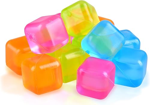 Cubo de hielo reutilizable, paquete de 60 cubos de hielo de plástico reutilizables y reutilizables, cubitos de hielo cuadrados para bebidas sin BPA