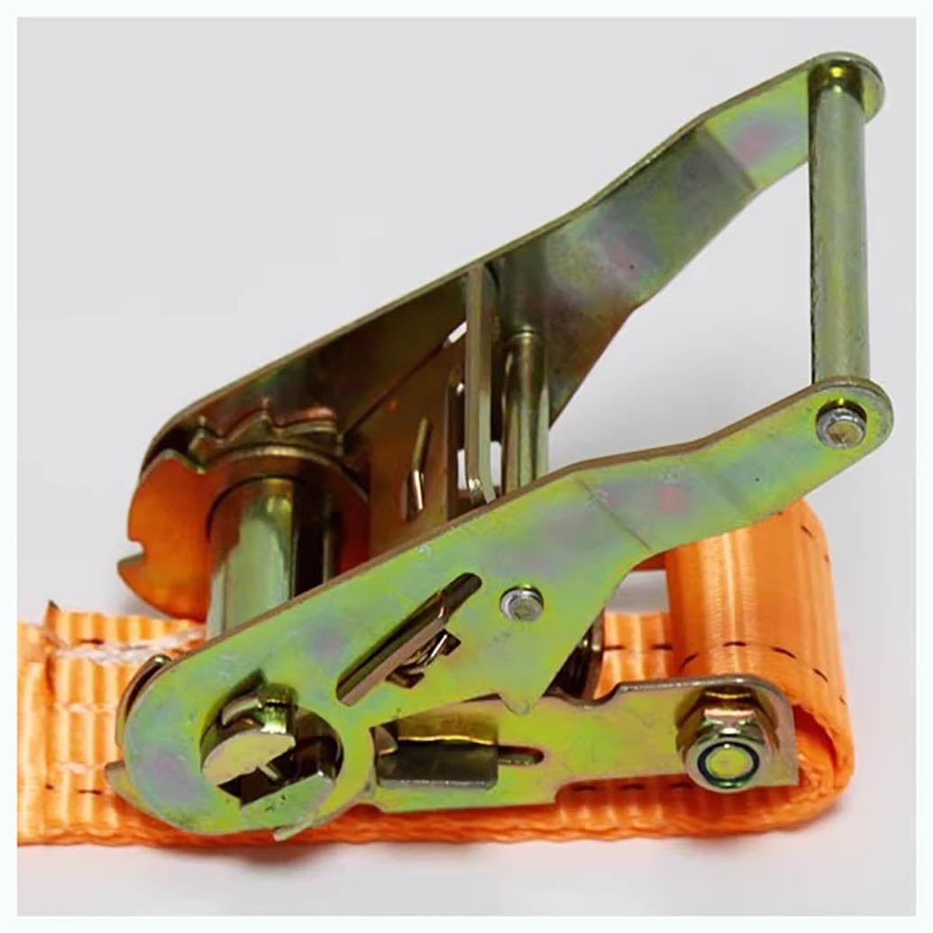 1 Piezas De Correas De Sujeción De Trinquete 38 Mm con 300 Kg De Capacidad De Juego De Correa De Trinquete Ajustable Simplemente Asegure Las Correas con Cargas(Thickened,3.8cmx2.5m/1.49x98in)