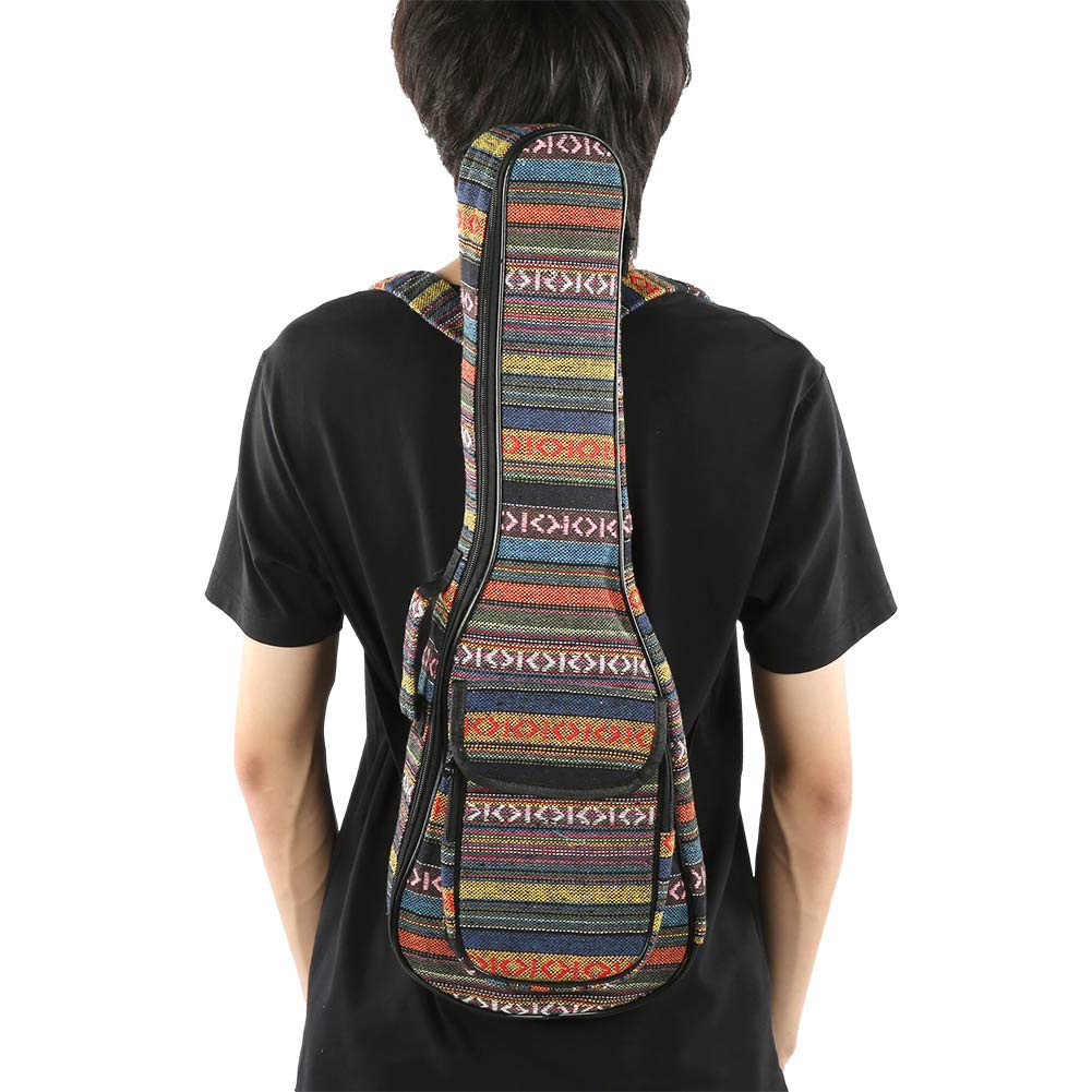 Borsa per ukulele Custodia per ukulele da concerto incorporata in cotone addensato con cinghie posteriori e laterali per ukulele a 4 corde Accessori Per Prestazioni