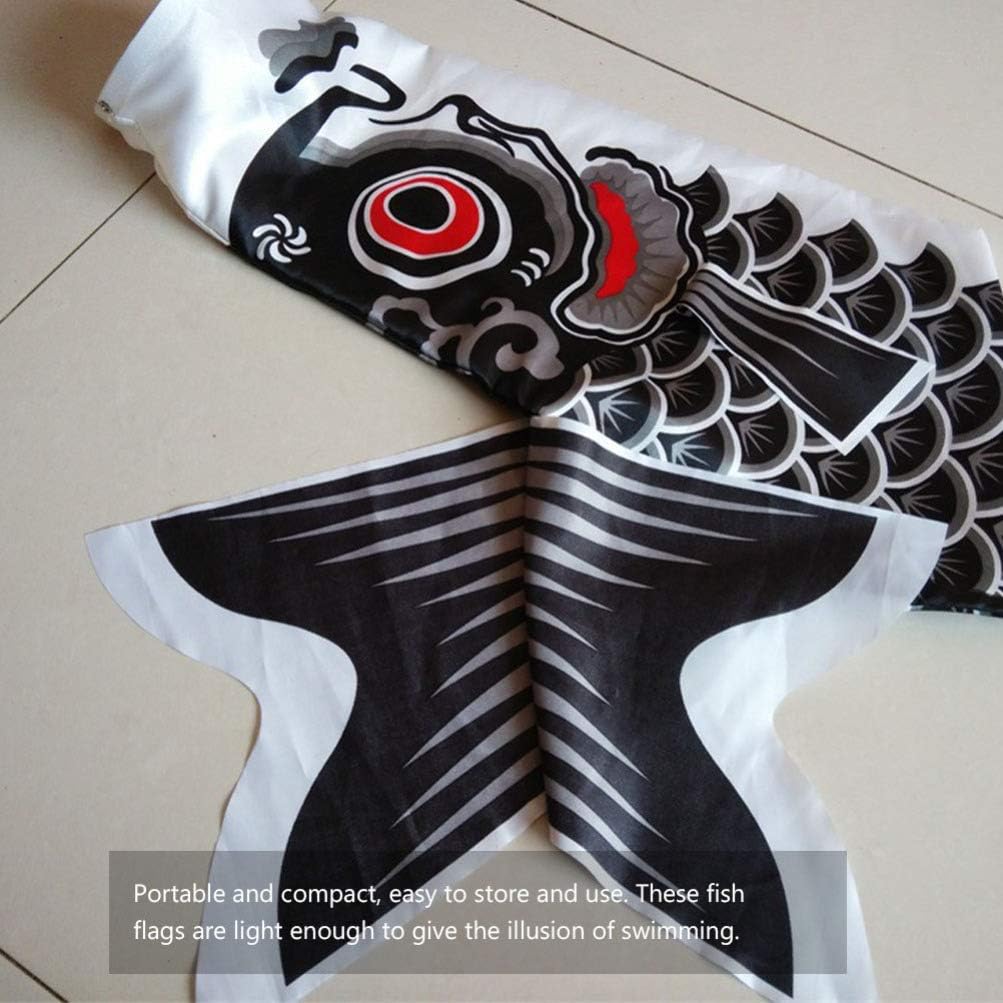 DOITOOL 5 Pcs Japanese Carp Windsock, 21.6 Inch Fish Flag Kite, Koinobori Streamer, Japanese Hanging Windsocks for Garden Backyard Sushi Bar Restaurant Izakaya Room Decoration (Colorful)