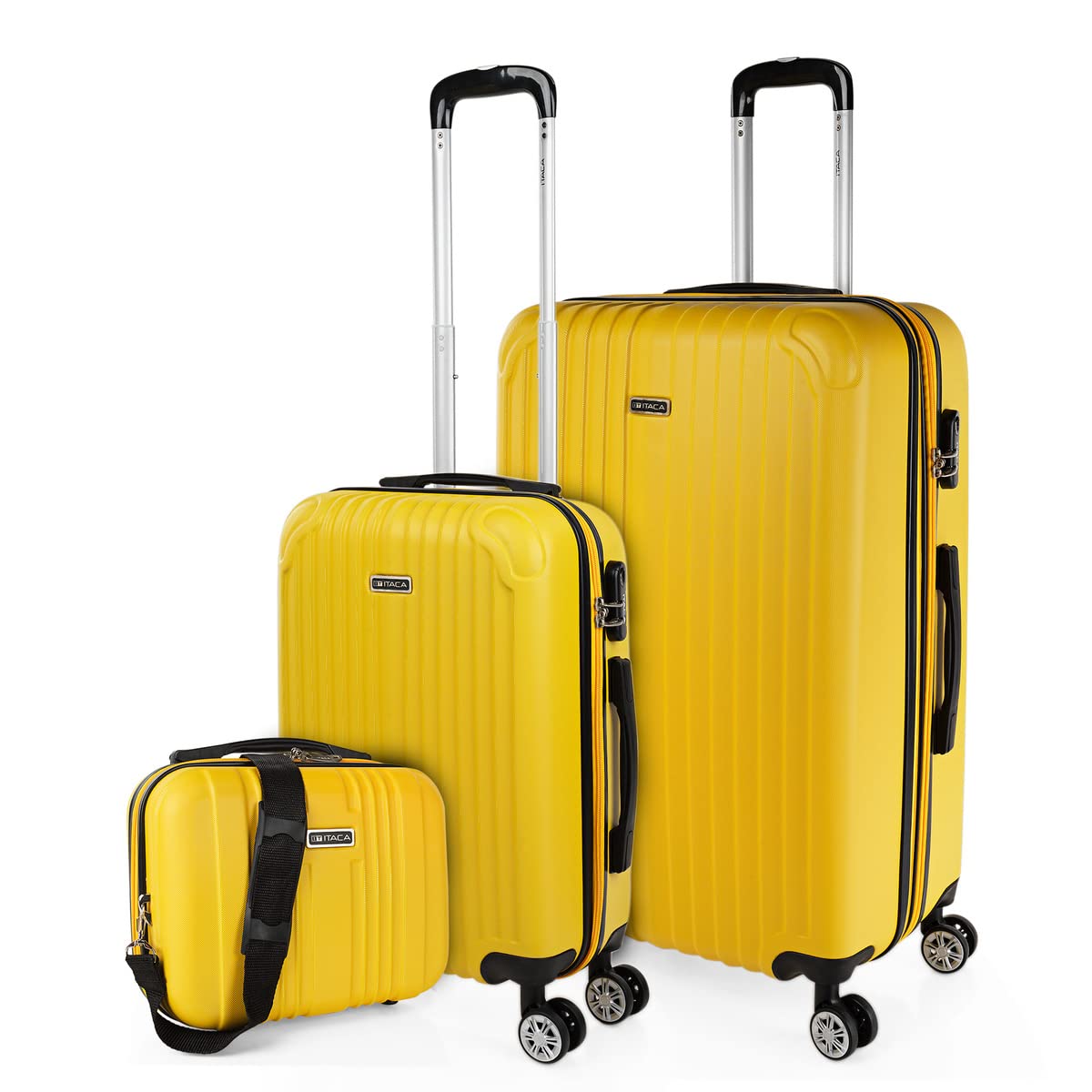 ITACA - Maletas Grandes De Viaje Rígidas Ligeras con 4 Doble Rueda 360° Maleta Grande 23 Kilos Alta Resistencia Extensible Maleta XL Duradera, Mandarina — view 37