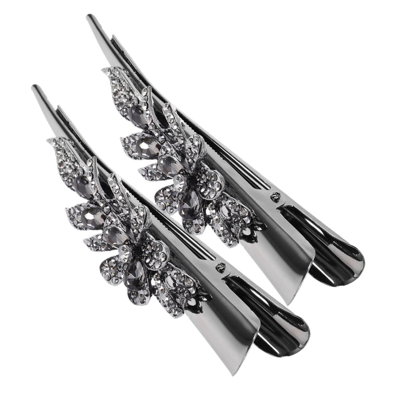 FOMIYES 6 Piezas Clip De Cuerno De Cristal Pinzas De Cabello Pinzas Para El Cabello Para Peinar Decorativas Para El o De Las Mujeres o Brillante Decorar Metal Pedrería