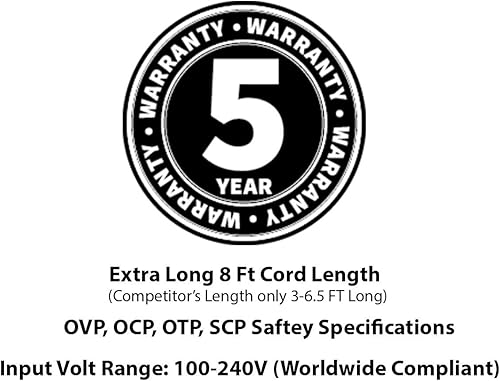 Miniatura 6 de Omnihil (8 pies extra largo) Adaptador de CACC compatible con cable adaptador de fuente de alimentación TiVo Bolt Entertainment System