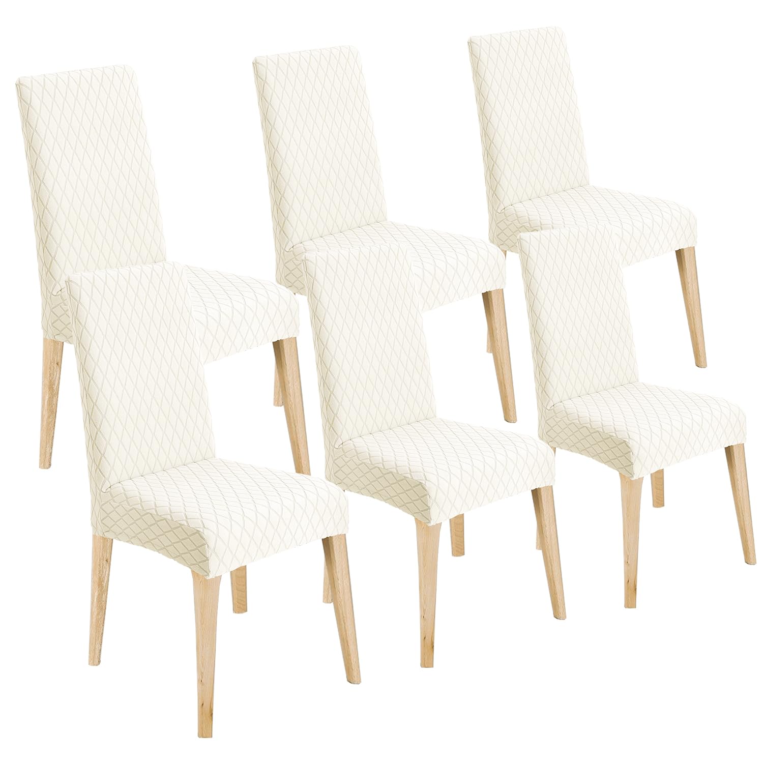 LANSHENG Dining Chair Covers Set of 6, Beige