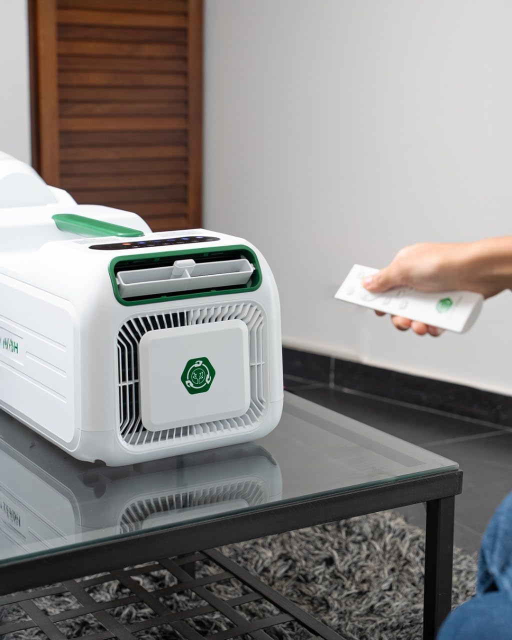 HEXAPRO+ Condizionatore portatile 4800 BTU, refrigerante R290, raffreddamento turbo, deumidificatore e modalità ventilatore, per ambienti fino a 15 m², efficienza energetica, funzionamento