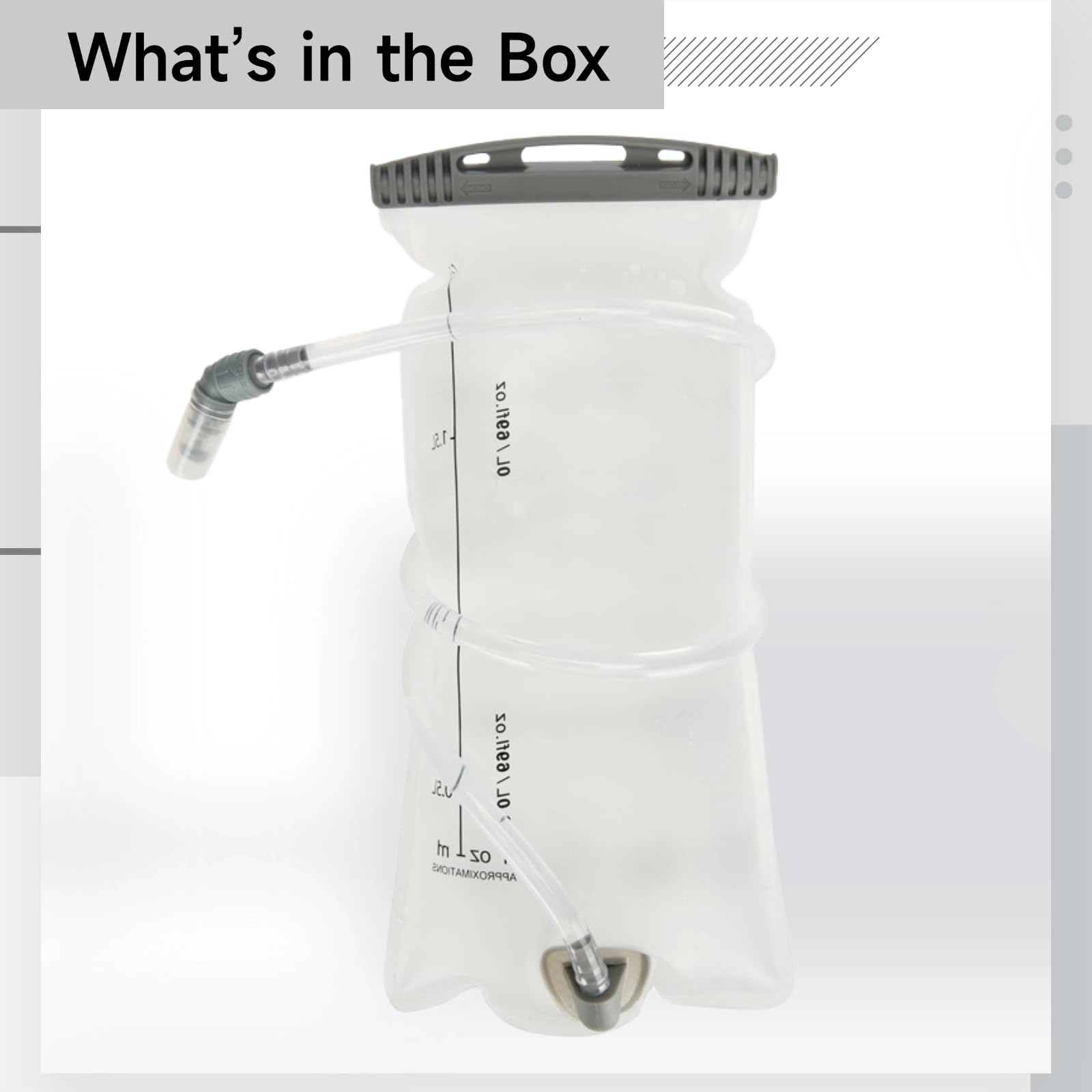 Réservoir d’hydratation 67,6 oz / 2,0 L, Poche à Eau sans BPA, Sac de Stockage Pliable 17,5 x 36 cm, Large Ouverture, Verrouillage Rapide à Bouton Unique, étanche pour Course, randonnée, vélo