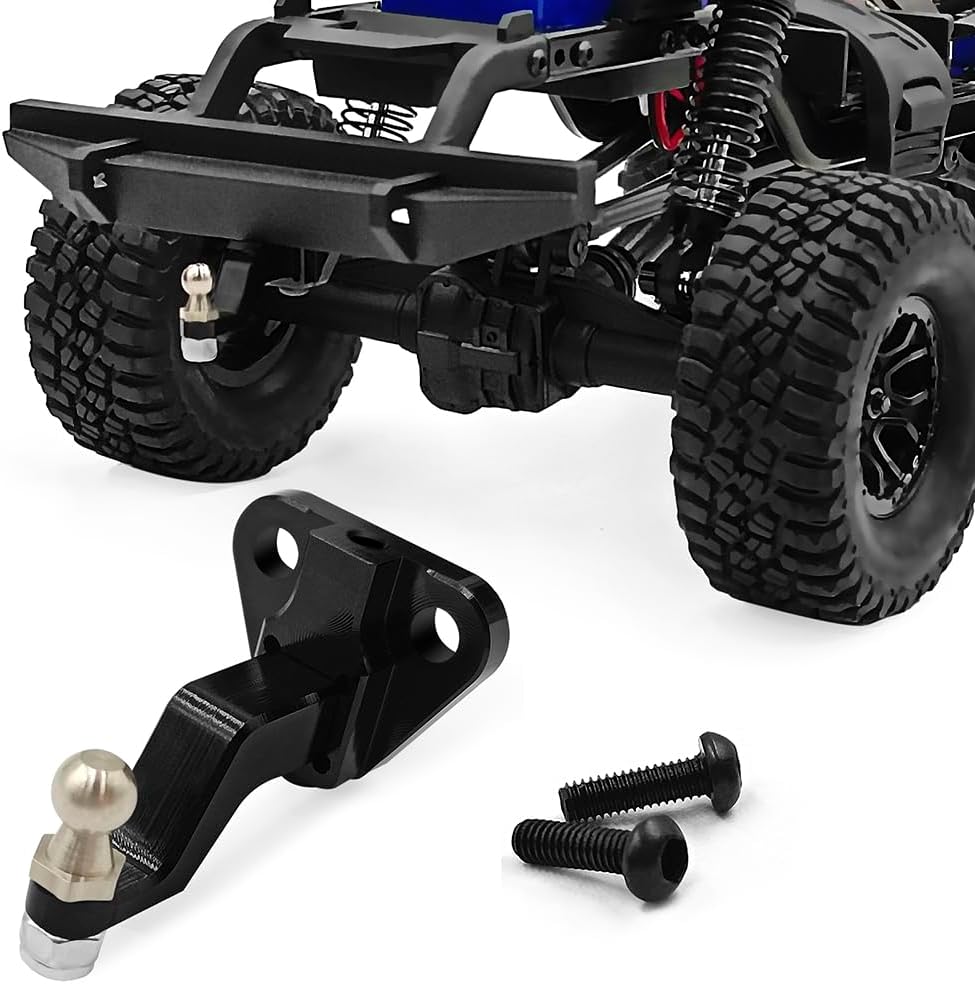 RCHUBAM 1Set Rear Bumper Tow Trailer Hook Hitch for 1/18 TRX4M Defender RC Crawler Car,RC Car Upgrade Parts for 1/18 TRX4M