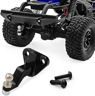 RCHUBAM 1Set Rear Bumper Tow Trailer Hook Hitch for 1/18 TRX4M Bronco Defender RC Crawler Car