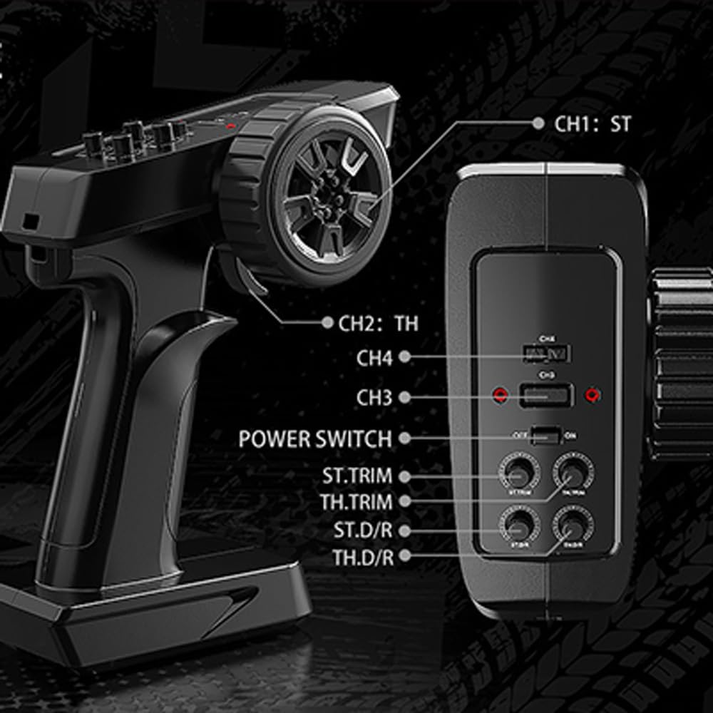 X-Verse MJX H12P - Auto telecomandata per adulti, scala 1:12, 4 WD, 12 km/h, impermeabile, con motore brushless, 2,4 GHz, fuoristrada RC Truggy RC Truck Crawler, 3 batterie