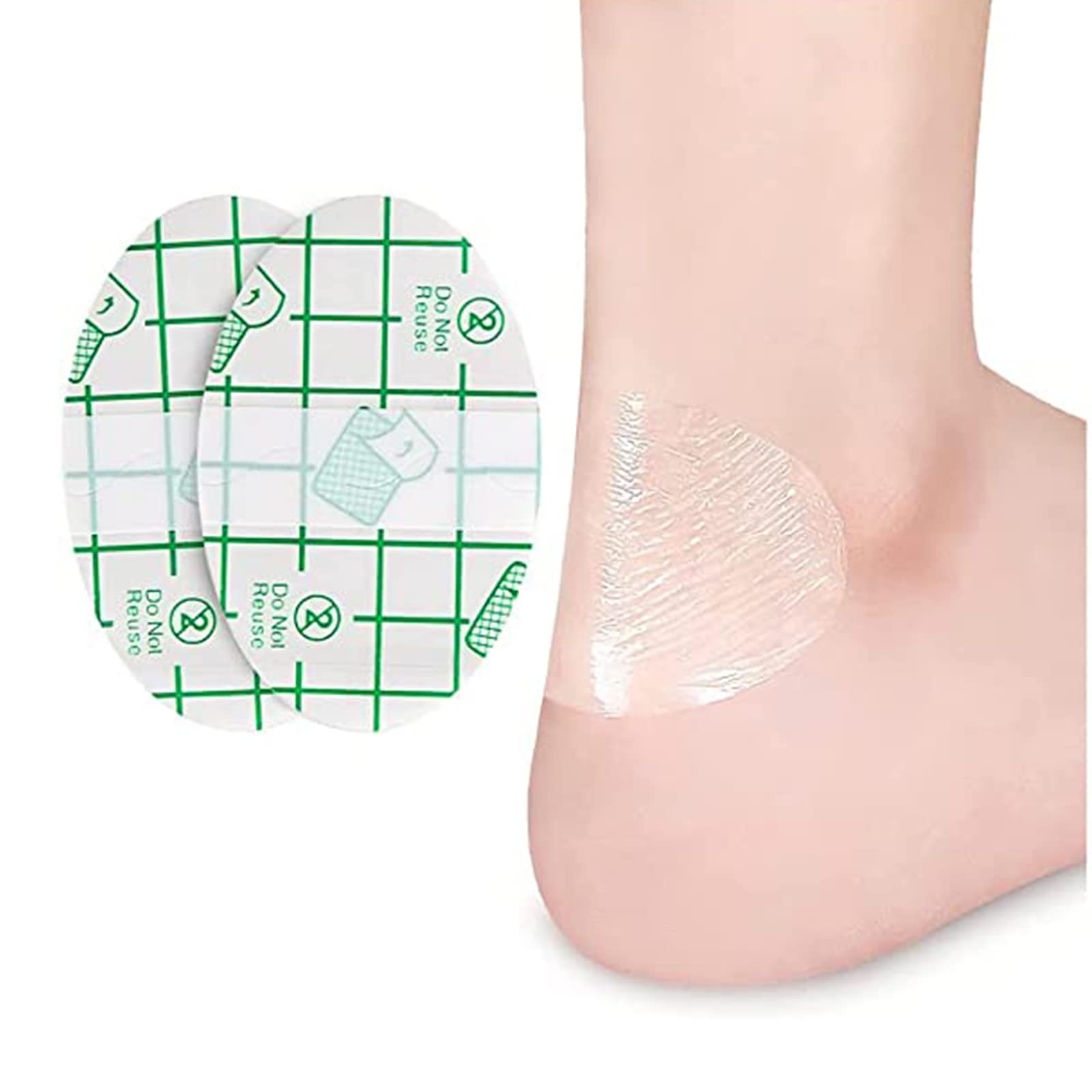 VYLORI 60 Pcs Invisible Foot Care Stickers,Self-Adhesive Foot Care Protection Pad Invisible Heel Blister Protection Transparent Heel Guard Skin Sticker,Ultra-Thin Foot Care Protection Pad