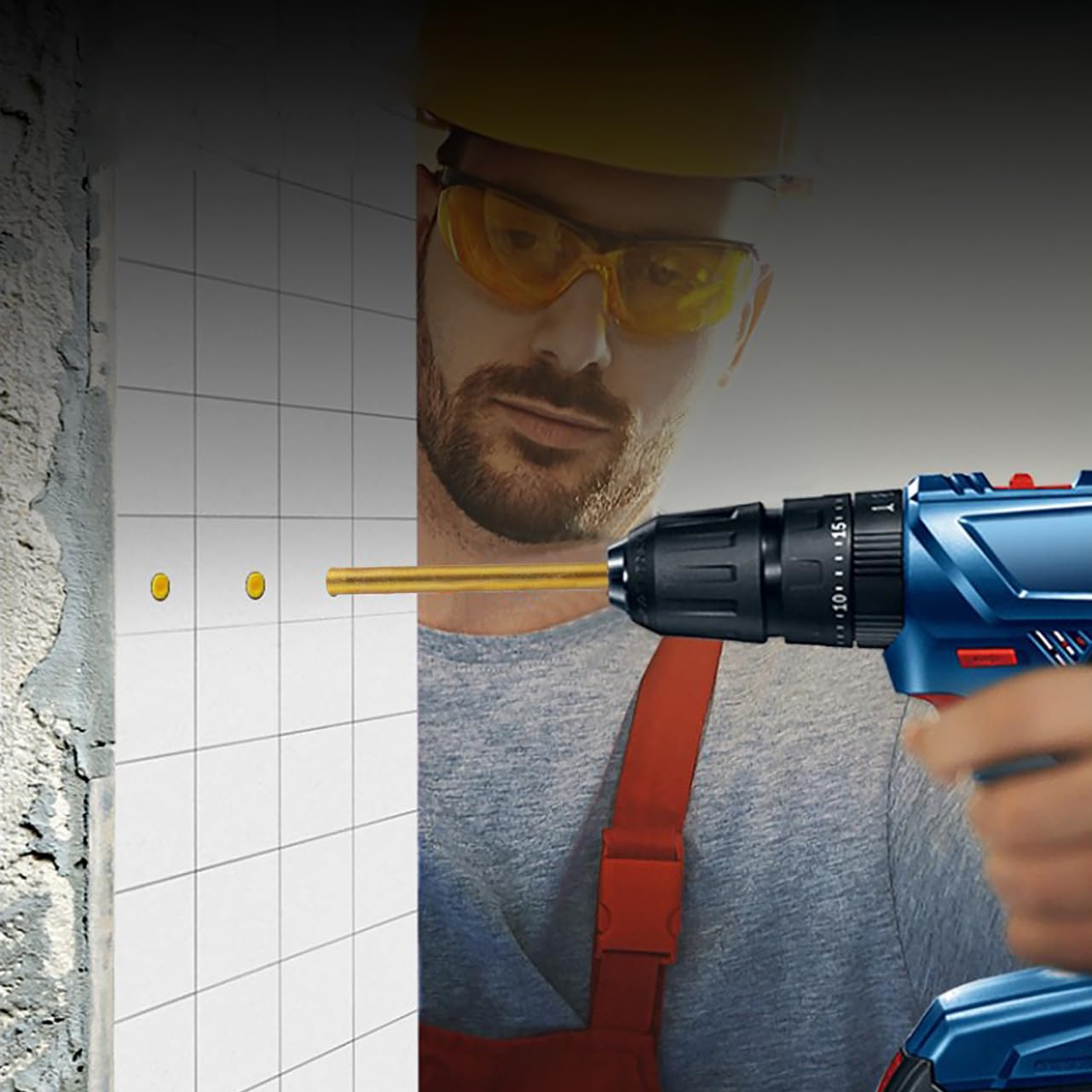 Uonlytech 30pezzi Punte Trapano Per e Punte Muratura Codolo Per Forare Piastrelle Per e Specchi