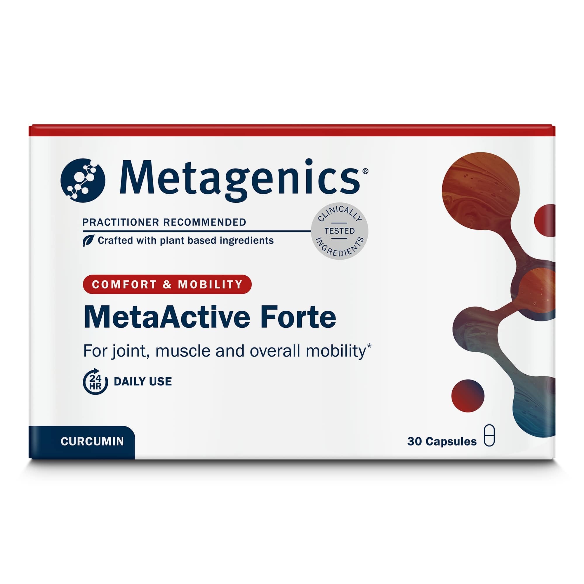 Metagenics MetaActive Forte - Joint Health & Immune Support - Botanical and Nutrient Complex - with Vitamin D, Boswellia, and Vitamin C - 30 Capsules