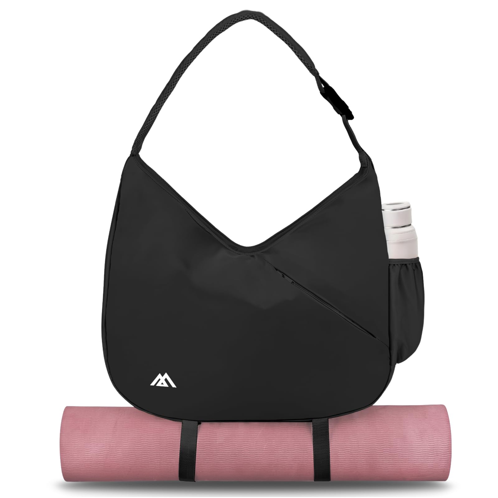 Flintronic Sportowa torba na siłownię, damska torba na matę do jogi, podróżna torba sportowa z przegrodą na buty i kieszenią na mokro, torba sportowa z ukrytym paskiem na matę do jogi, do uprawiania