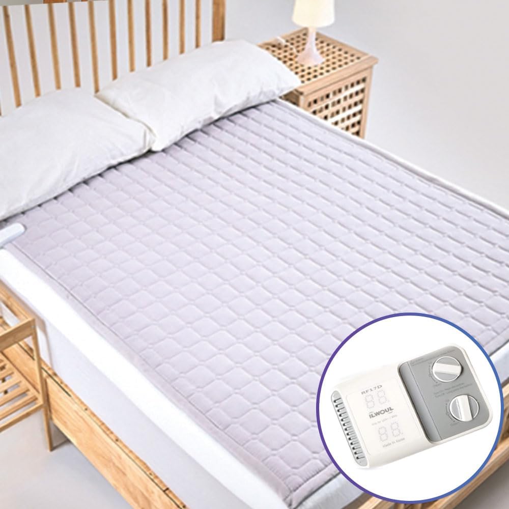 Heated Mattress Pad – Large Electric Bed Warmer, Dual-Zone Temperature Control, Washable 100% Cotton, Auto 15 Hours Shut Off, UL & KC Certified Heating Pad for Mattress, Double Double