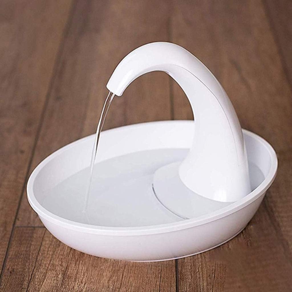 2.36 Liters Automatic Pet Water Dispenser, Silent Pet Drinking Water Fountain with Adjustable Flow, Waterer and Feeder Bowl