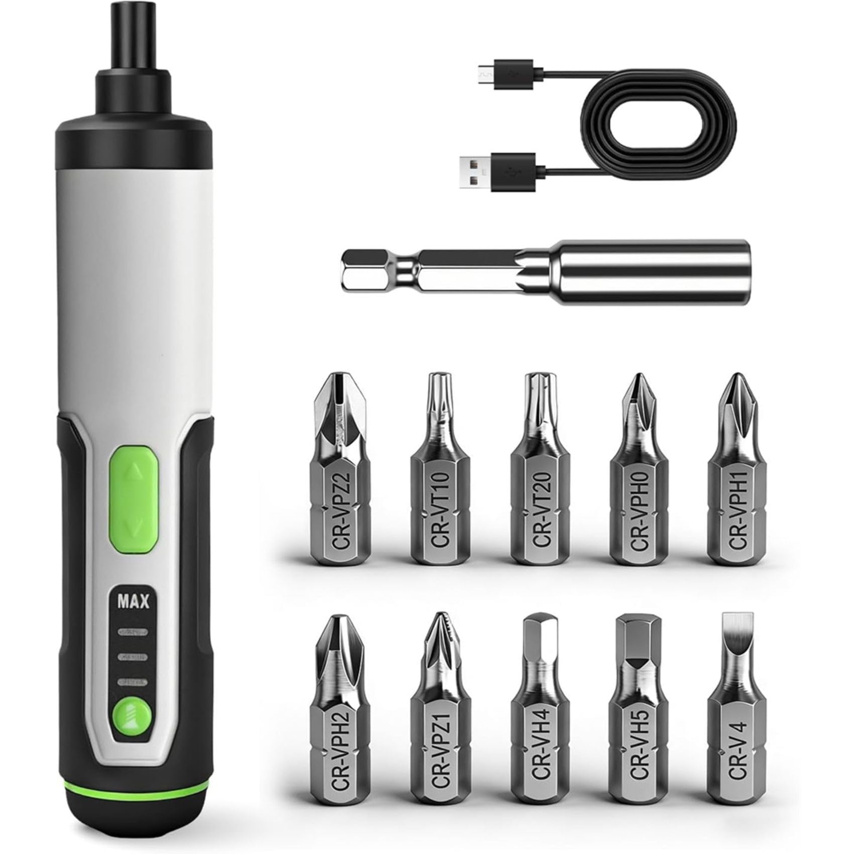 Aundhegrtt As Shown Power Screwdrivers Cordless Electric Screwdriver Set 10 Bits 3 Torque Settings For Furniture Bike Repair Tool Kits