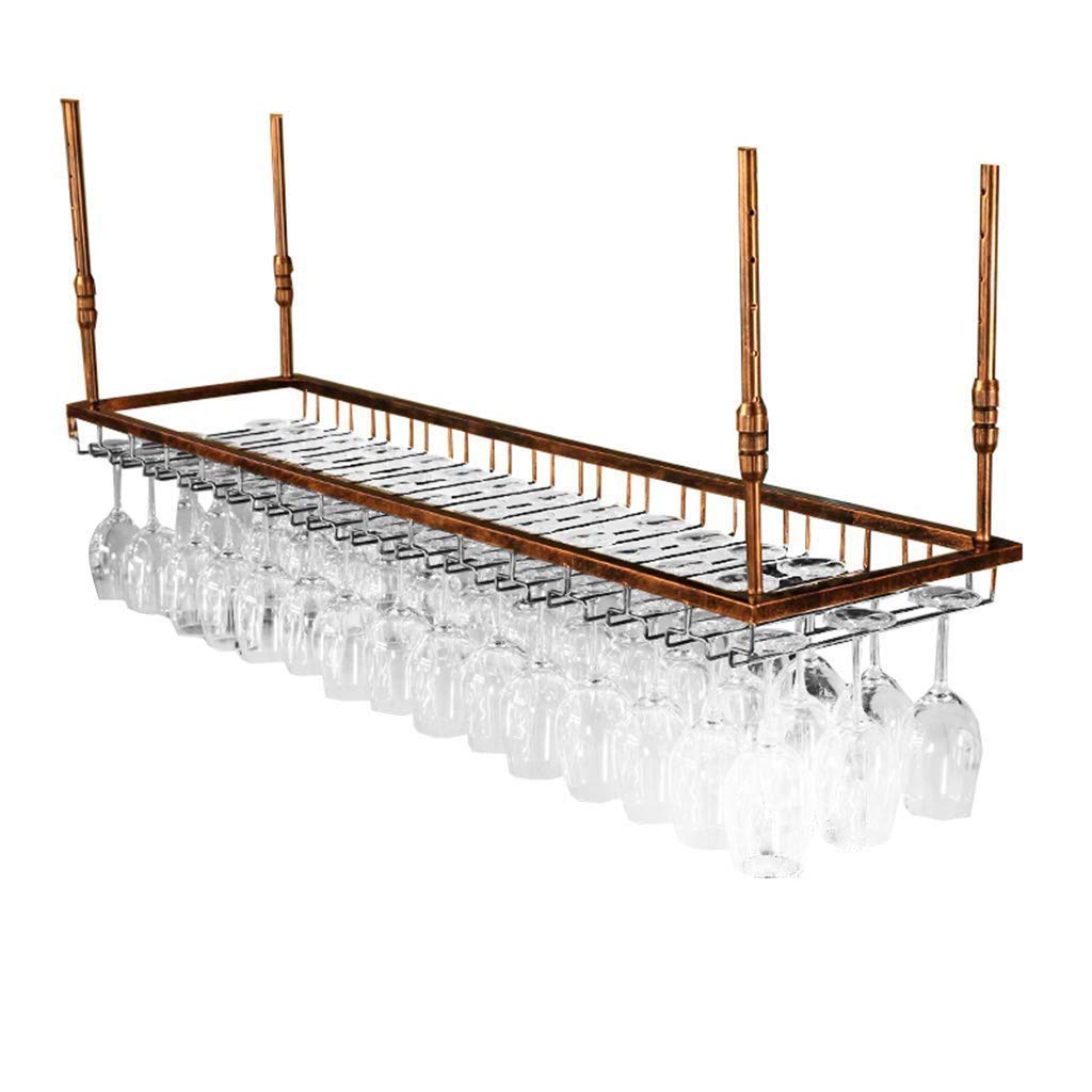Porte-bouteilles en verre et métal 60 cm idéal au-dessus de l'îlot de cuisine