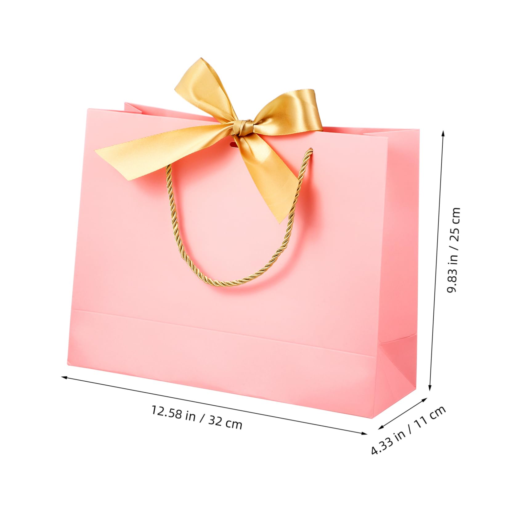 DEARMAMY 10stücke Papier Geschenktüten mit Schleifen Tragbare Einkaufstüten für Partys Hochzeiten und Geschenkeverpackung
