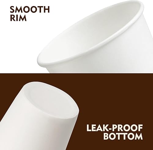 Miniatura 3 de YEEHAW Paquete de 3000 tazas desechables de papel para baño de café de 3 onzas, taza de enjuague bucal blanca pequeña para baño