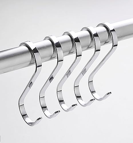 Miniatura 3 de Cazlangtvy - 9 piezas de acero inoxidable 304 de 3 pulgadas con gancho plano S en forma de S, gancho duradero para ollas de cocina, dormitorio y