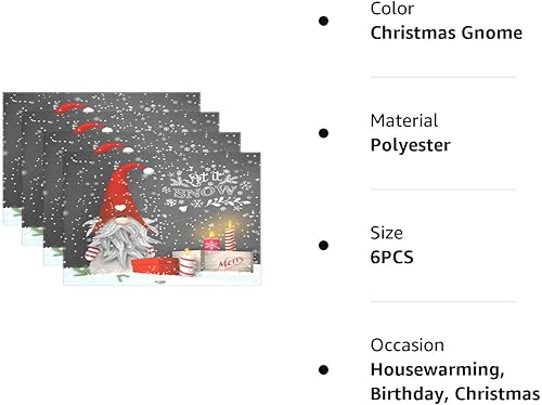 Miniatura 7 de Wamika - Manteles individuales de diseño de rayas, diseño de corazones y flores, antideslizantes, lavables, resistentes al calor, para cocina,