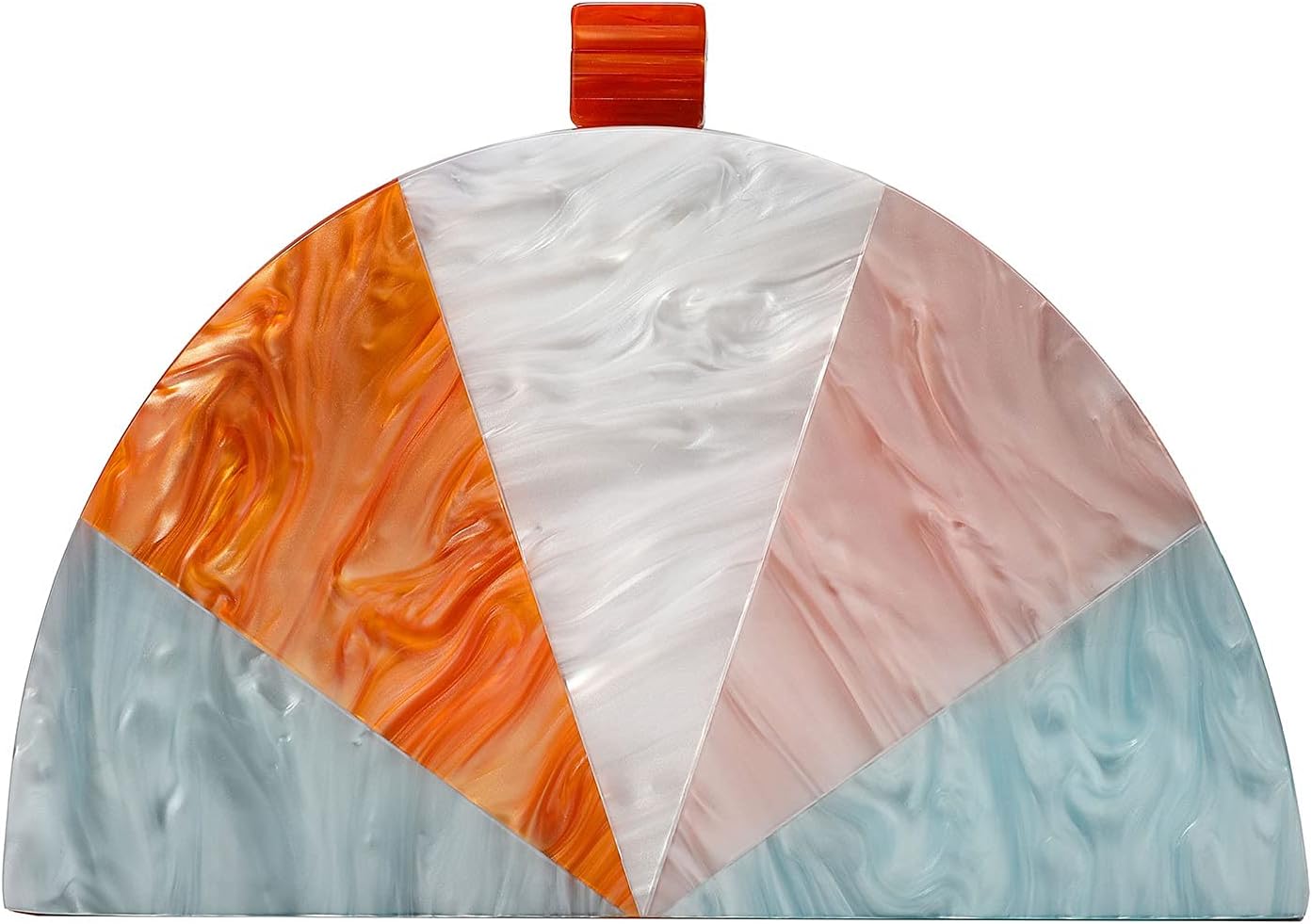 Acrylic Clutch Purses for Women, Semicircle Colorful,Women's Evening Bag For Weddings Party Prom | Acrylic, For Weddings, Party, Prom