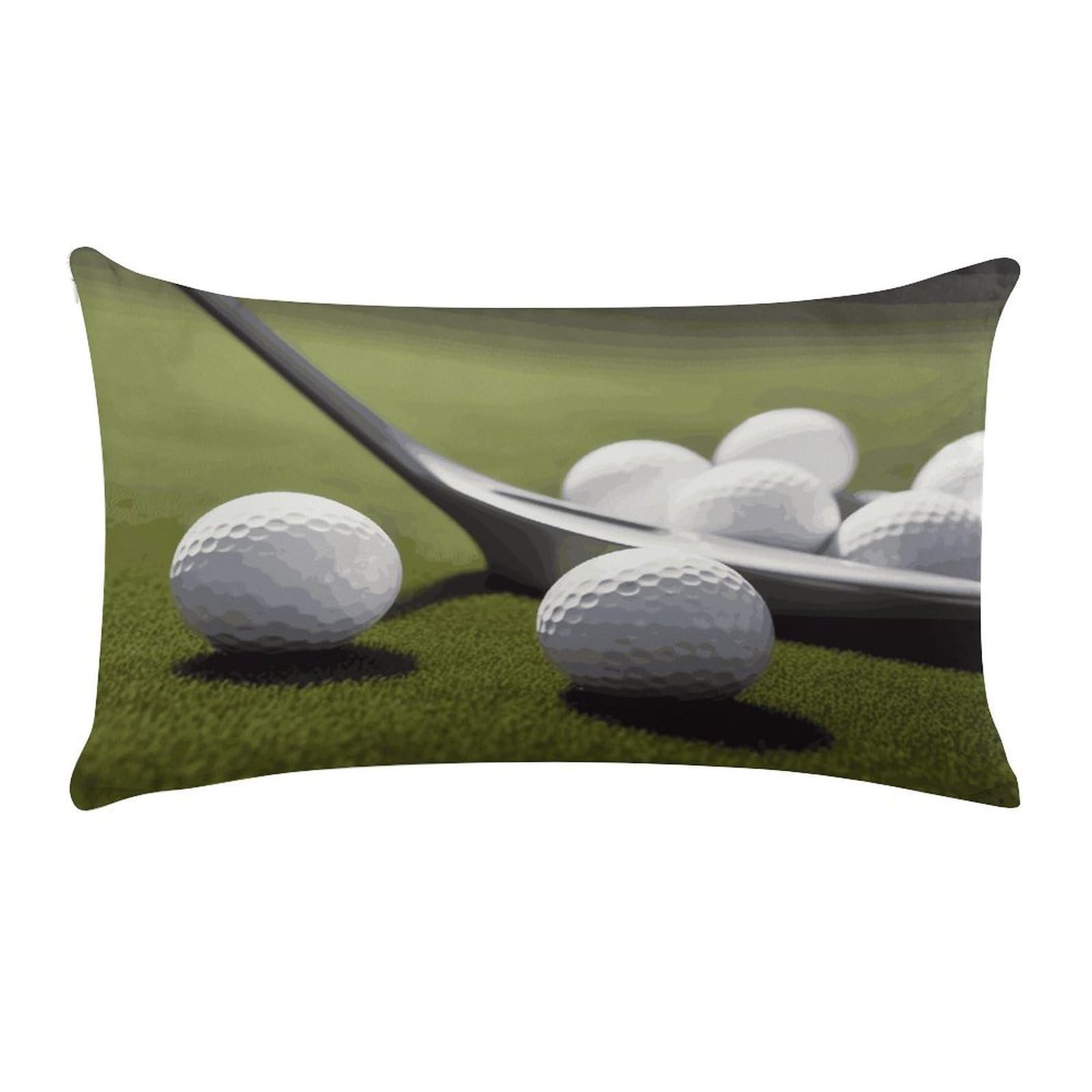 Golf Pillow Cover Super Soft Pillowcase Luxury Cozy Fuzzy Velvet Pillow Shams Breathable Standard Pillow Cases with Zipper Wrinkle-Free Pillow Cover 12 "×20 "