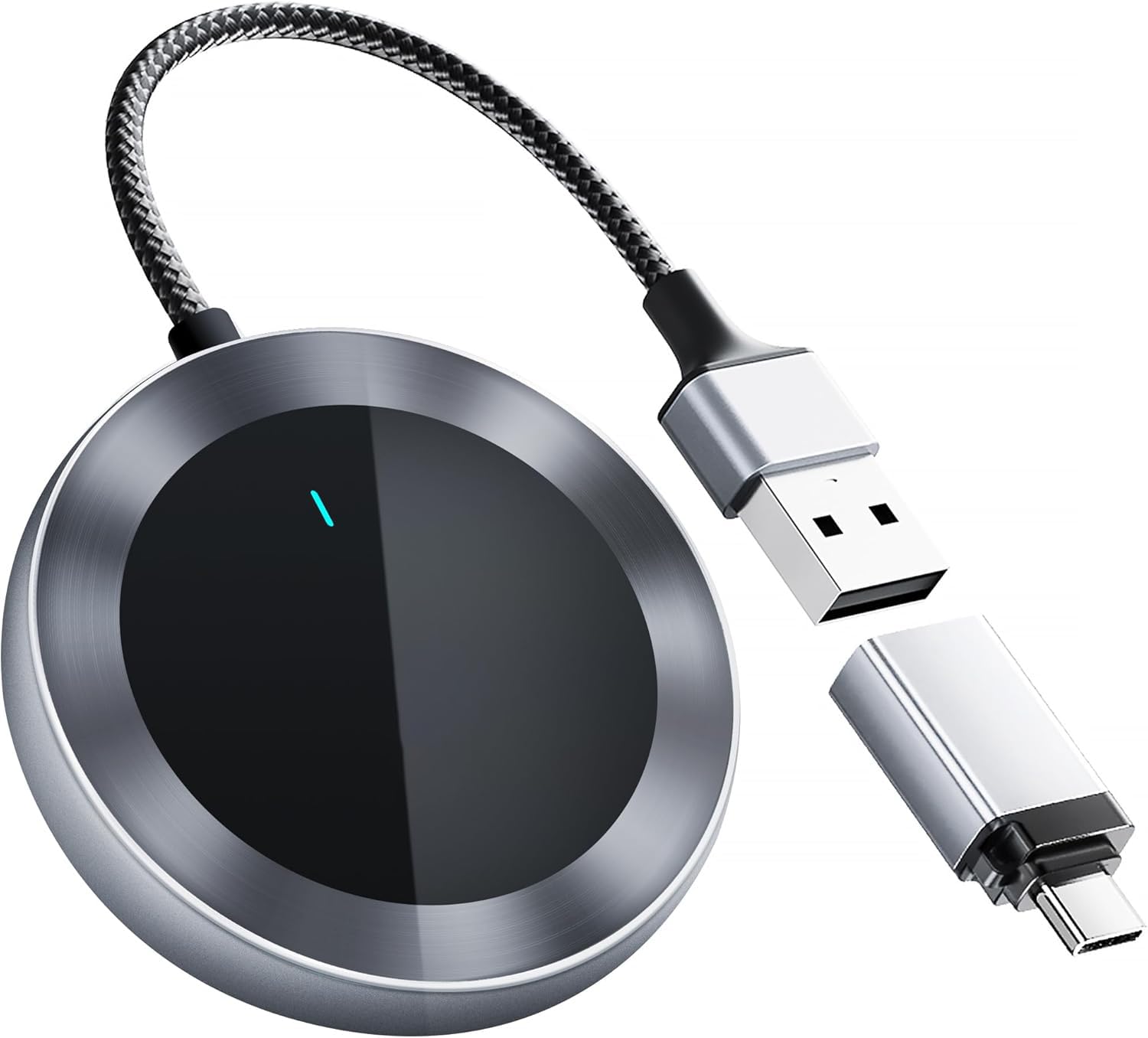 NALACAL Wireless CarPlay Adapter, Android Auto Wireless Adapter, 2 in 1 2024 Upgraded, Converting Factory Car Wired CarPlay/Android Auto to Wireless, Applicable Phones with iOS 10+ & Android Auto