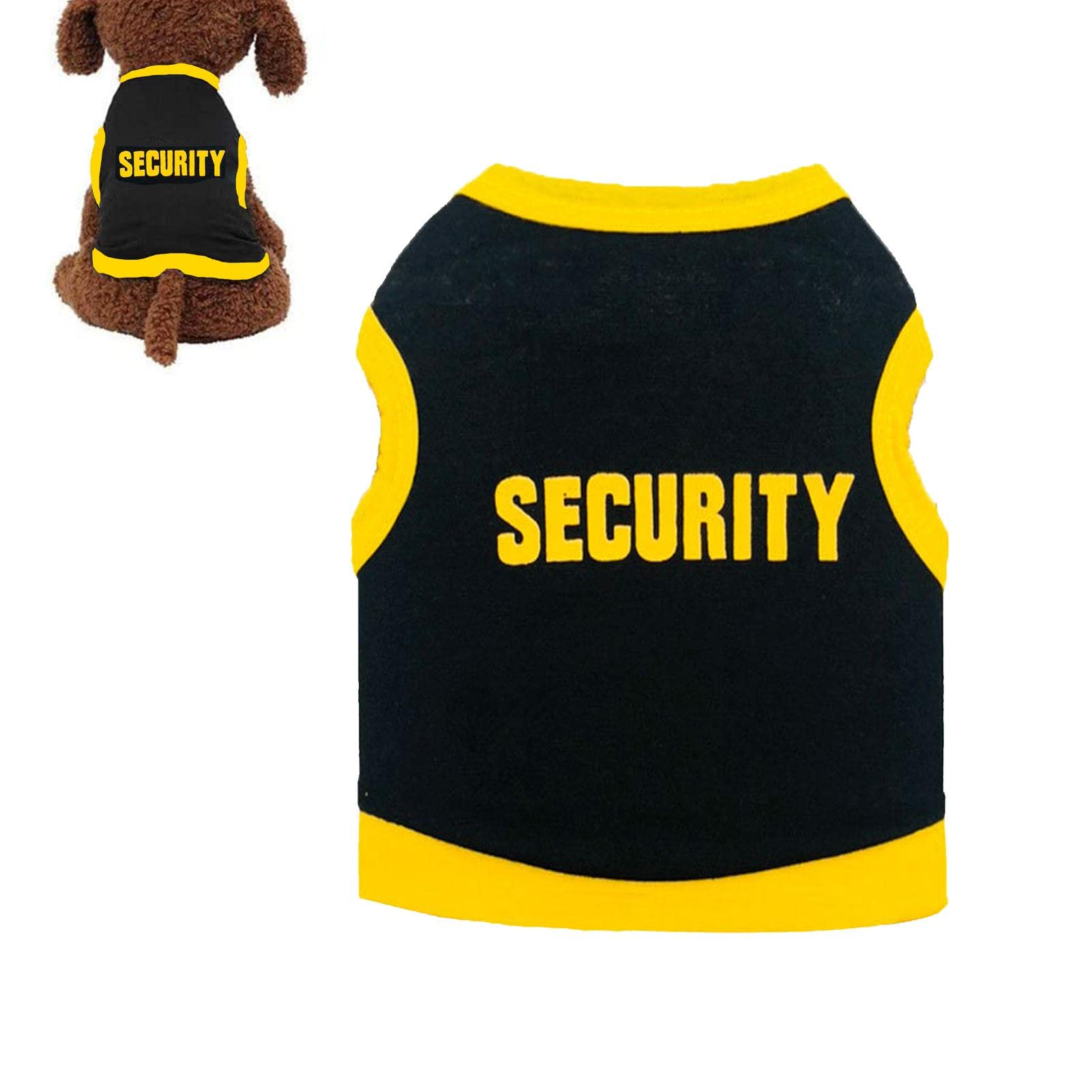 Blue Fish Security Dog Shirt,Security Dog Shirt - Security Dog Shirt, Cotton Clothes Vest for Dogs Puppy Boy, Size S to L