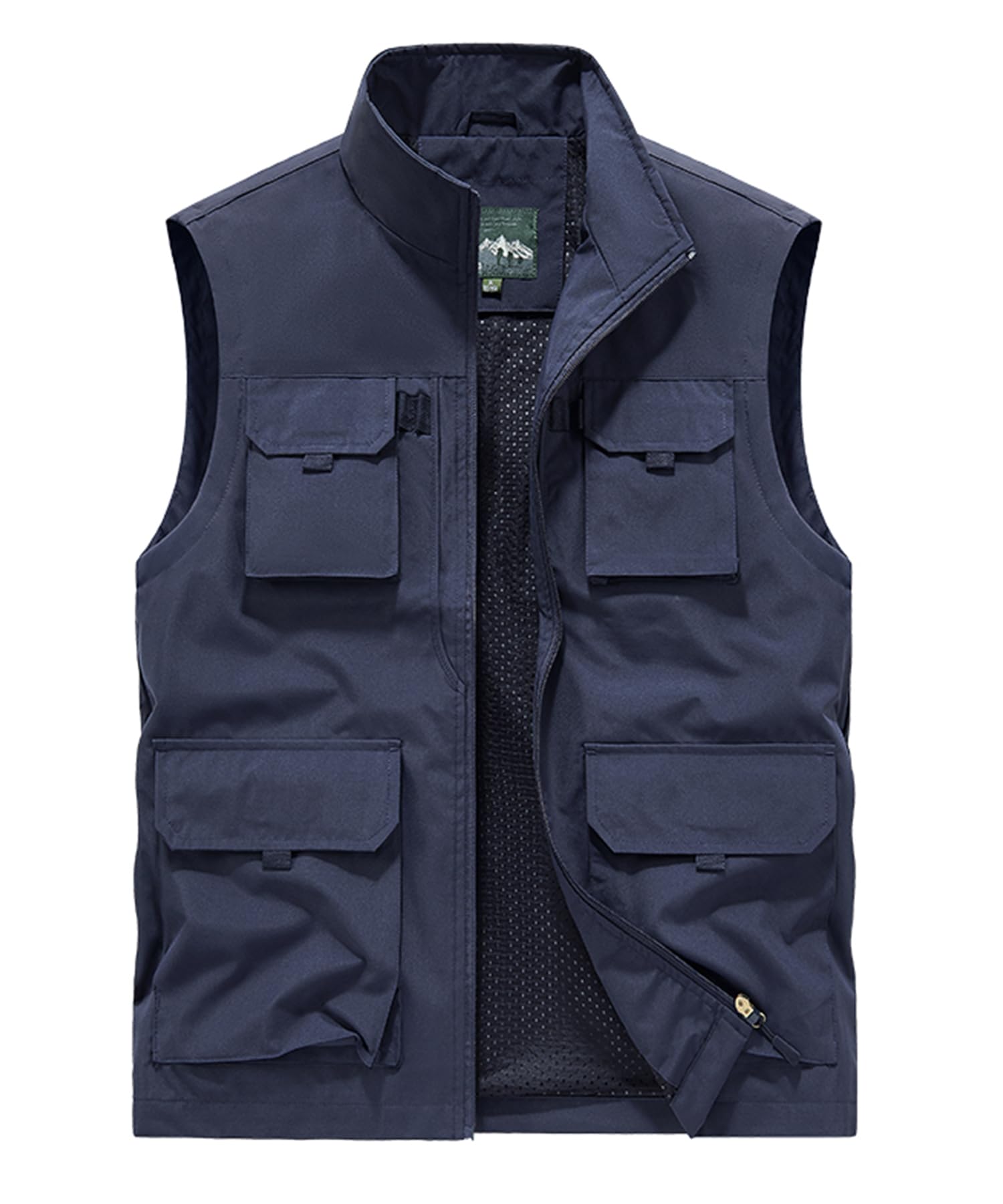 Homme Gilet de Pêche avec Multi-Poches Loisir Léger Respirant à Séchage Rapide Gilet de Plein air Veste sans Manches Multifonctionnel Gilet Veste de Sport de Voyage Camping Chasse