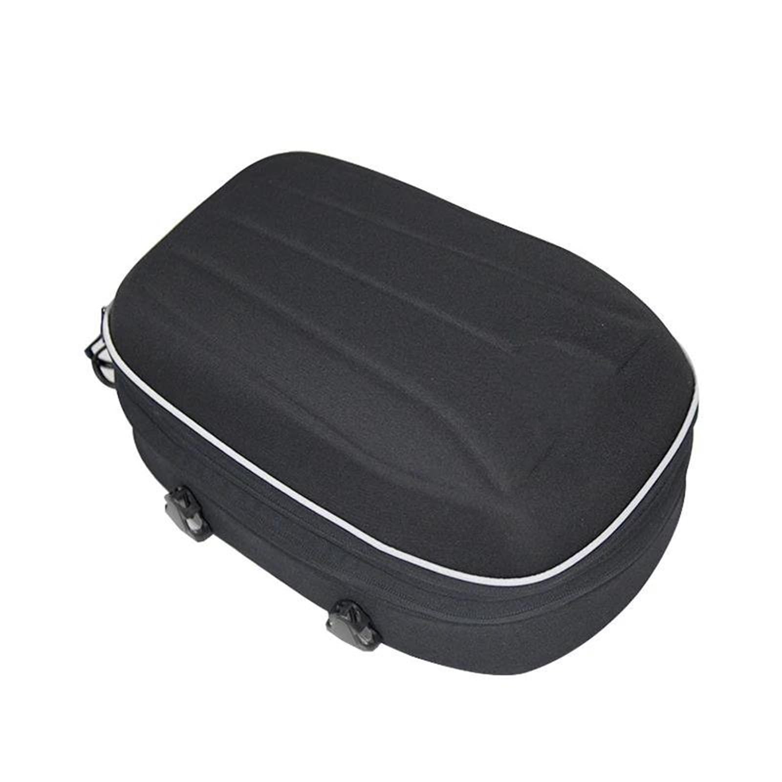 Bolsa Lateral para Casco De Moto Bolsa para Asiento Trasero De Motocicleta Negra, Bolsa para Sillín, Paquete Lateral, Carcasa Rígida, Alta Capacidad, con Cubierta Impermeable