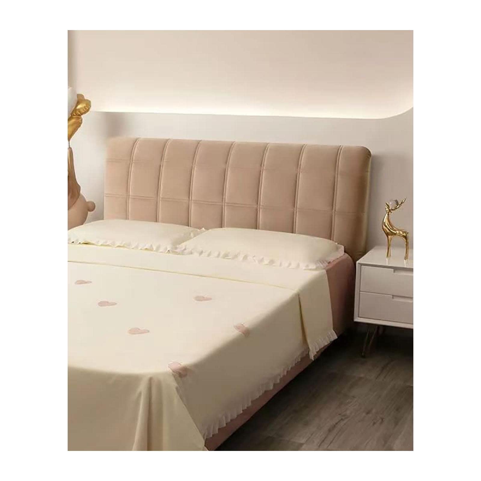 Hoofdbord hoezen/Slipcover voor een/koning/tweepersoonsbed hoofdeinde slipcover 120/150/180cm wit lichtgrijs roze stretch meubels beschermende stofdichte hoes voor bedden hout. (Kleur: wit, maat: 170x7 Hoofdbord hoezen/Slipcover voor een/koning/tweepersoonsbed hoofdeinde slipcover 120/150/180cm wit lichtgrijs roze stretch meubels beschermende stofdichte hoes voor bedden hout. (Kleur: wit, maat: 170x7