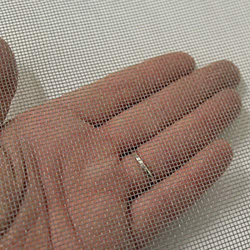 Image of 120 GSM PVC Coated Fibre Glass Window Mosquito Mesh Net Screen with Hook and Loop Tape for Installation (Black, 120 x 120 cm, 4 x 4 ft)