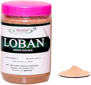 BETALA FRAGRANCE LOBAN SAMBRANI DHOOP POWDER WITH DHOOP BURNER PLATE USE THIS DHUP POWDER FOR PUJA, FRAGRANCE OR HAWAN SAMGARI (LOBAN (MYRRH))