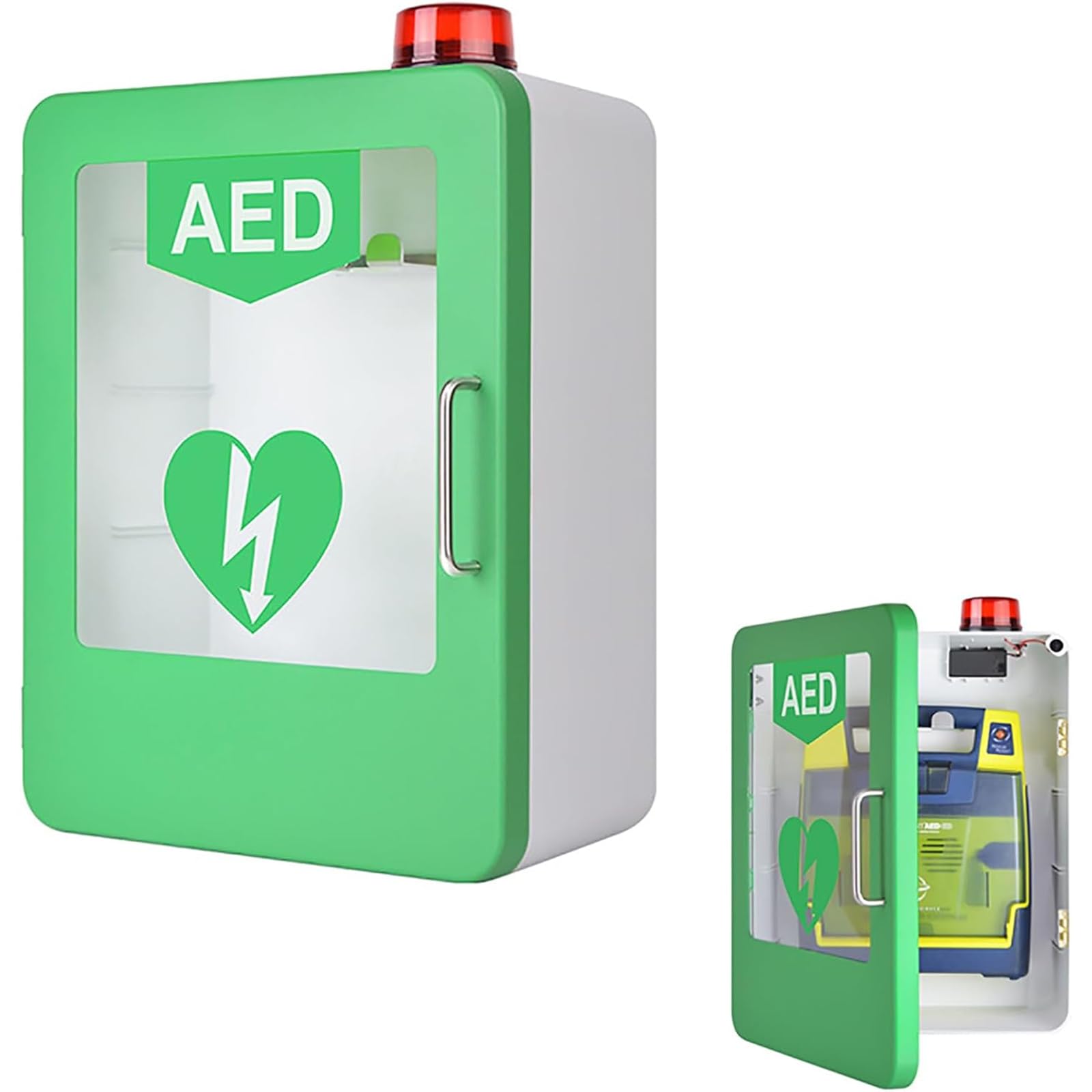 45 * 35 * 18 cm AED Defibrillator-Lagerschrank, Alarmbox Mit Wand Montierter Herzdefibrillation Mit Griffen Und Alarmgeräten, Passt Die Meisten AED-Modelle, Für Zuhause, Büro, Pflege, Bus