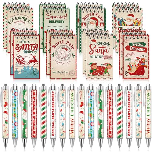 Bloc-notes de Noël avec stylo pour occuper les enfants pendant le réveillon