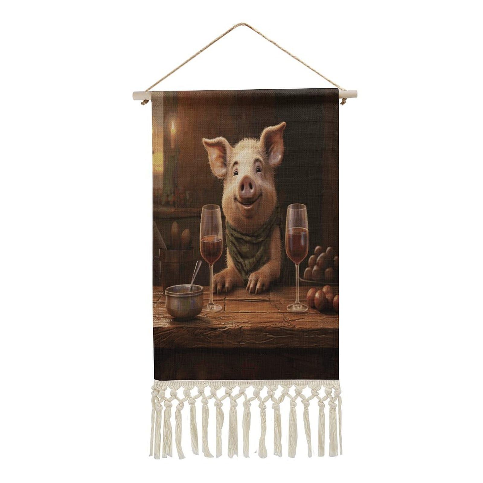 Adfgyerh Style Smiling (18) Tapestry With Tassels Cotton And Linen Hanging Posters, Wall Art For Travel Gift, Wall Tapestry For Office Home Decor Bedroom Living Room Decor