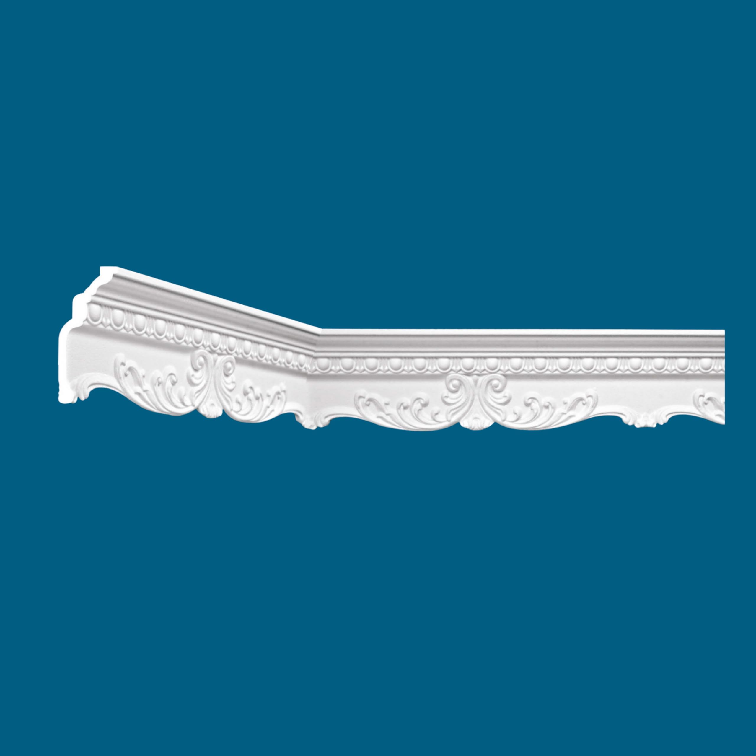 Victorian Style Polystyrene Coving Cornice, Lightweight Ceiling Moulding Trim, Easy DIY Install, Paintable, Moisture Resistant Decorative Coving for Ceiling (Victorian1,External Corner 20cm)