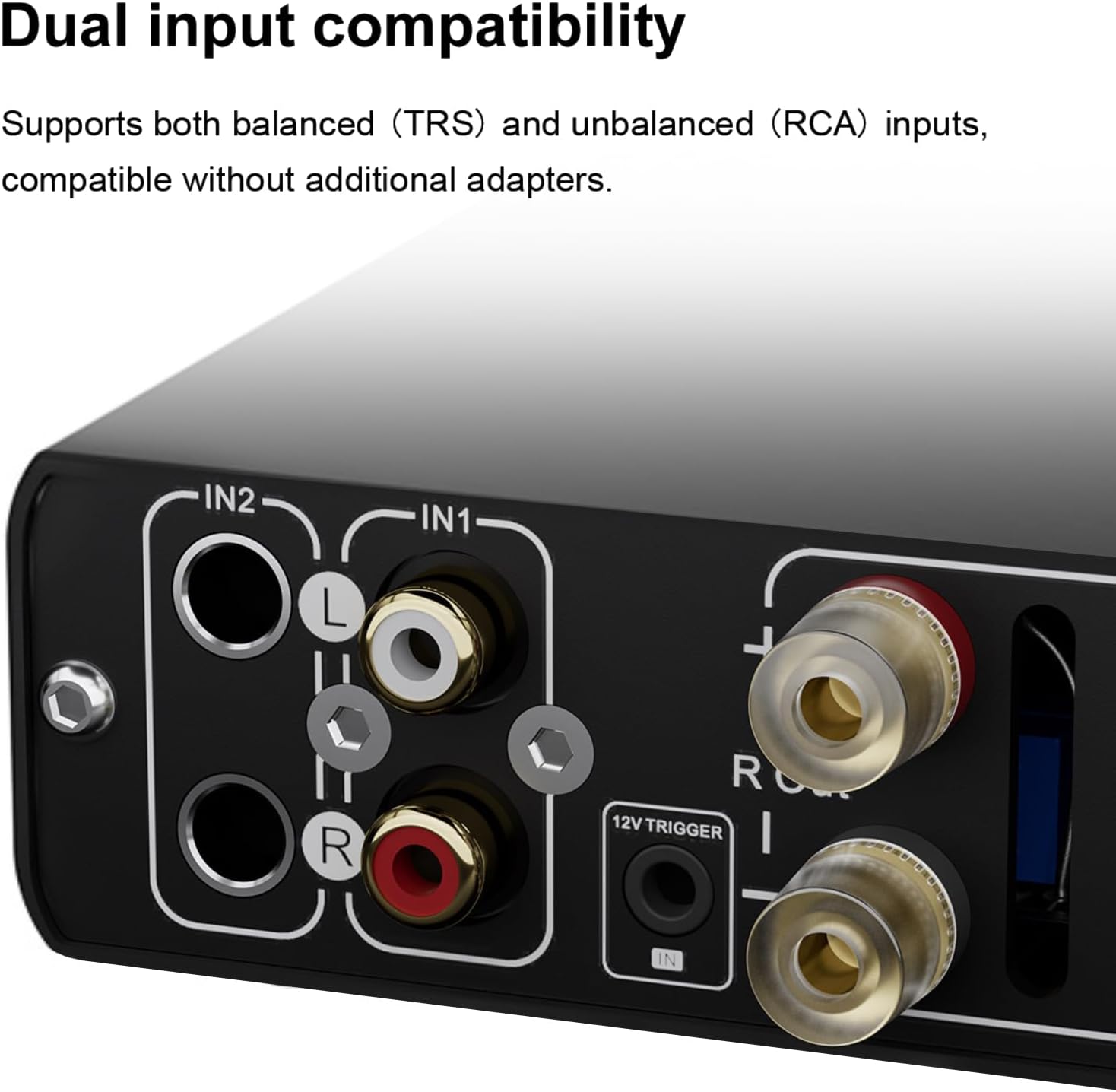 Topping Mini300 HiFi Amplifier, Fully Balanced 140W Compact Desktop Stereo Amp, RCA/TRS to Speaker Pura Ampli for E30II E50 D50III E70, Black