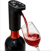 Smart Alcohol Dispenser and Wine Aerator Custome Peg Measurer Dispenses 1-999ML with Instant Wine Aeration Pourer & Bar Accessories for Home with Self Cleaning Mode | Black