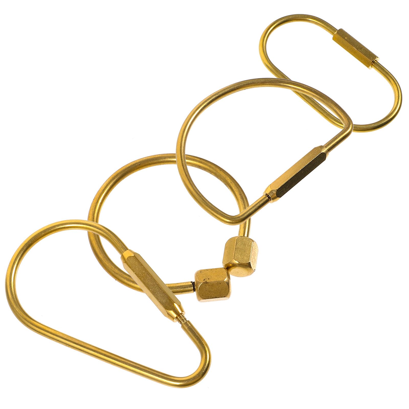 Healeved 5 Sätze Spezialschlüsselkette Farbe Abnehmbar Mini Schlüsselbund Für Schlüsselanhänger Schlüsselringe Schlüsselkettenringe Metallringe Messing Golden 4 Stück * 5