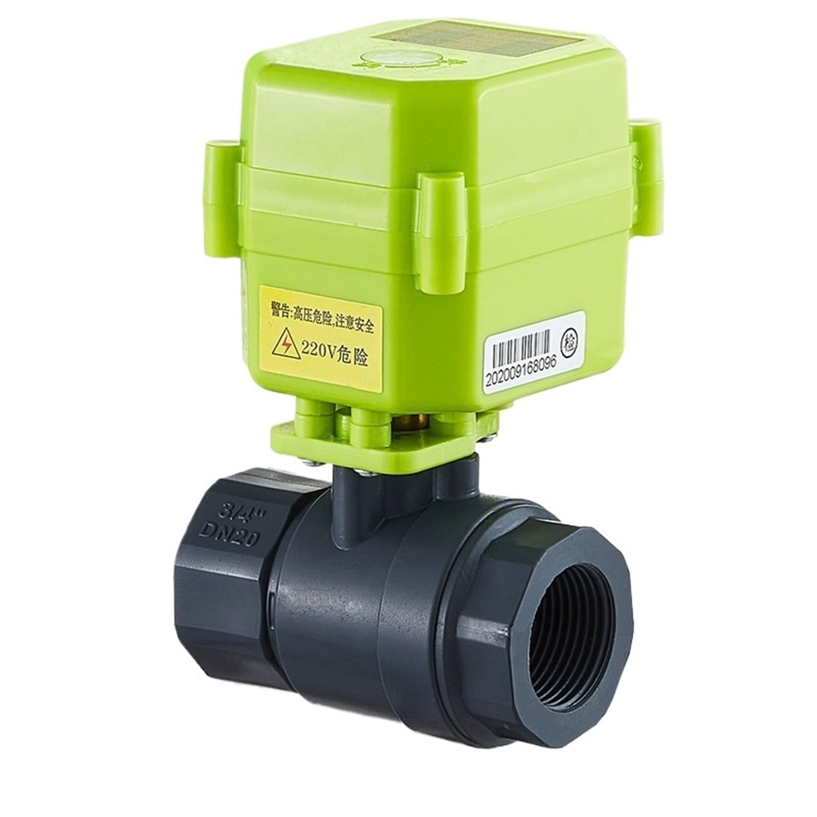 Vanne motorisée PVC 3/4" à retour de signal pour contrôle automatisé des fluides