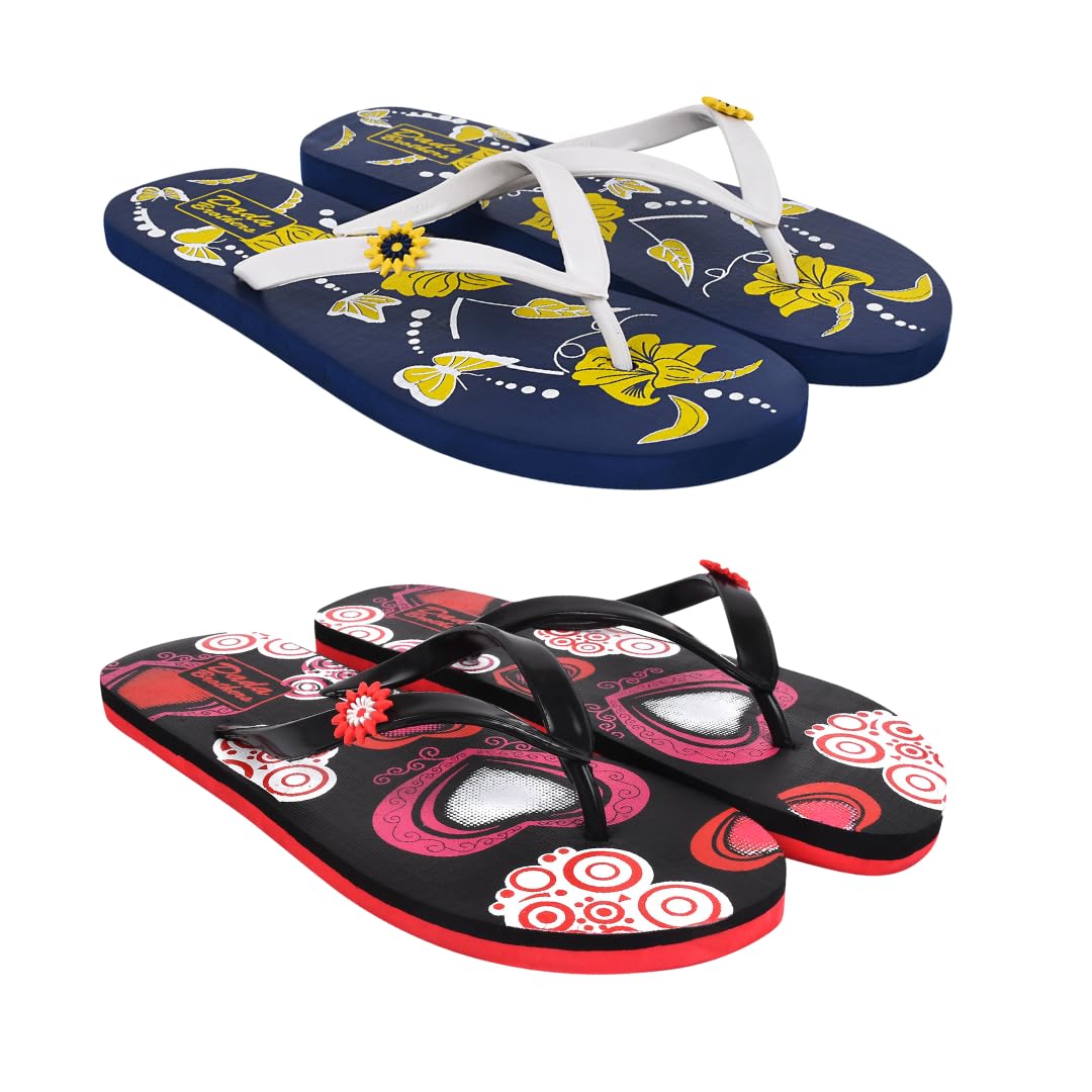 Dada Brothers combo Slippers|Slippers for women|Daily Use Slippers For Women/Bathroom Slippers/Home Slippers/All day wear (Black, numeric_7) (B0CD27WYH6) Amazon Price History, Amazon Price Tracker