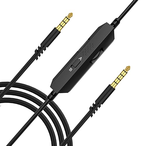 Cable de auriculares A50 con silencio en línea y control de volumen compatible con Astro A40TRA40A10A30A50 Cable de auriculares para juegos para