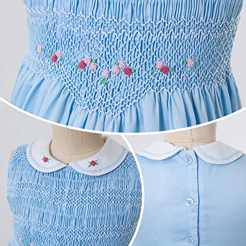 Pettigirl Girls Floral Smocked Dress with Embroidery4