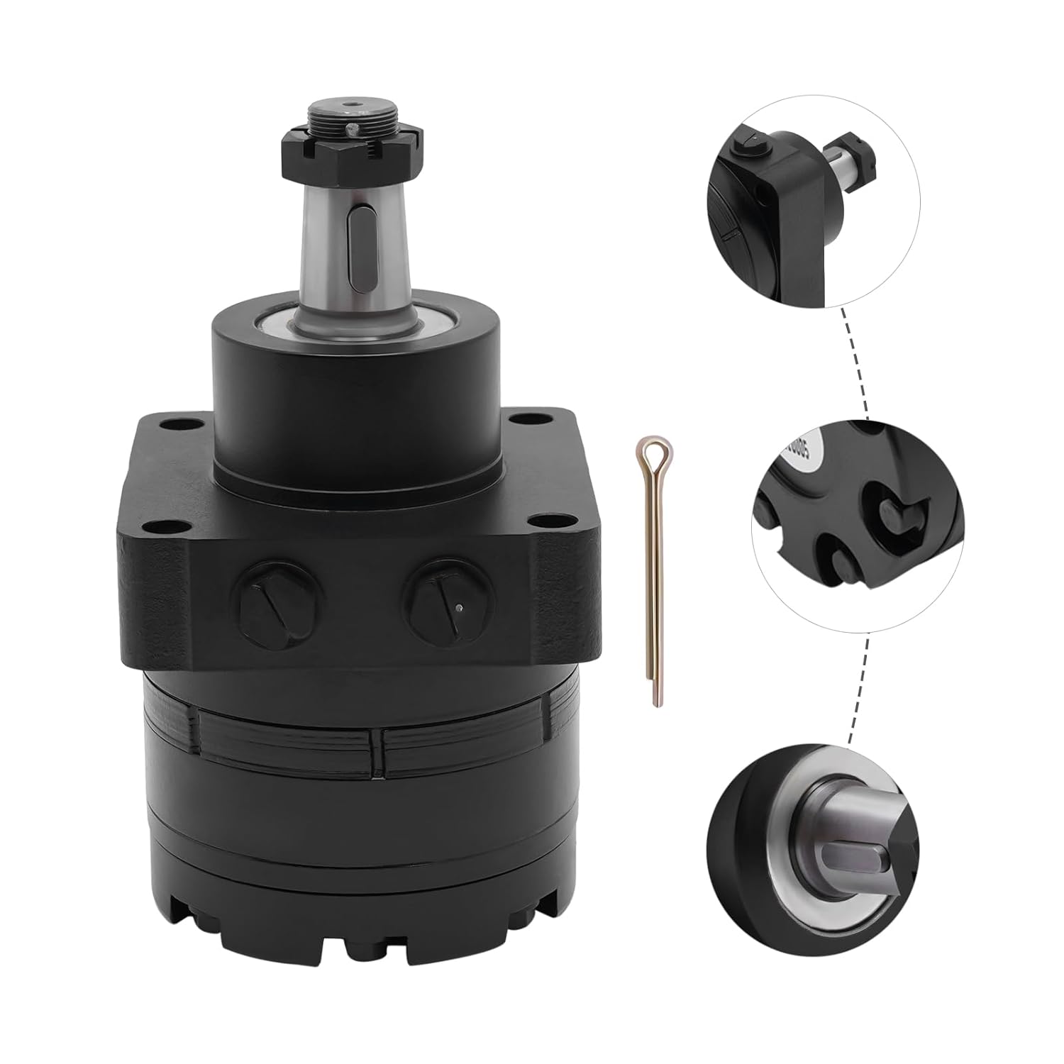 Hydraulic Motor Hydraulic Drive Wheel Motor TCA17739 for John Deere 737 757 777 797 7200 7400 Hydraulic Pump Waterproof and Dust-Proof Direct Installation (Black)